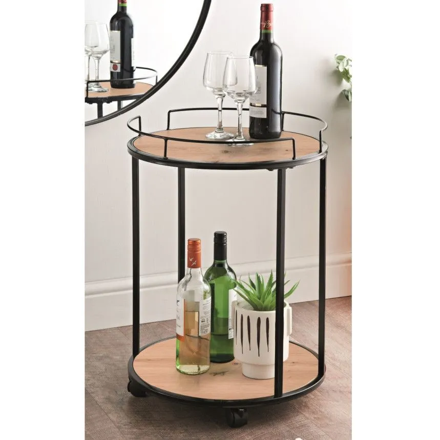 Ratastel abilaud Trelleborg D44 artisan tamm/must