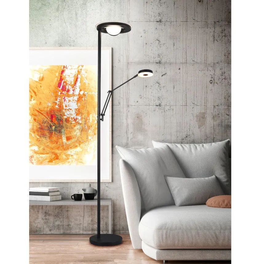 Põrandalamp Barrie LED must