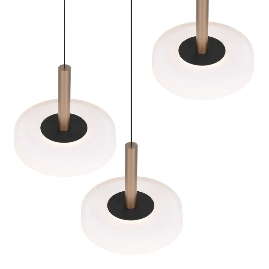 Laelamp Celeste 3 must/valge/pruun