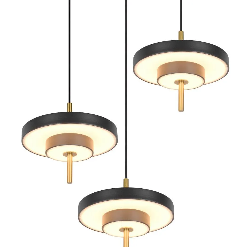 Laelamp Keaton 3 must/messing