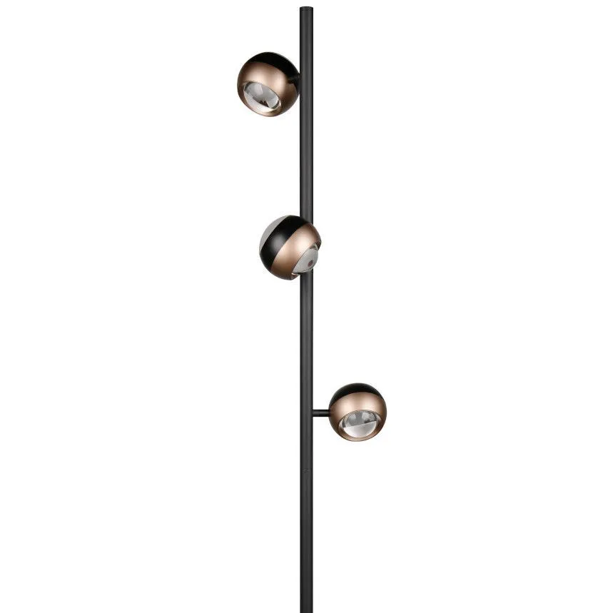 Põrandalamp Select Orbit Led must/pruun