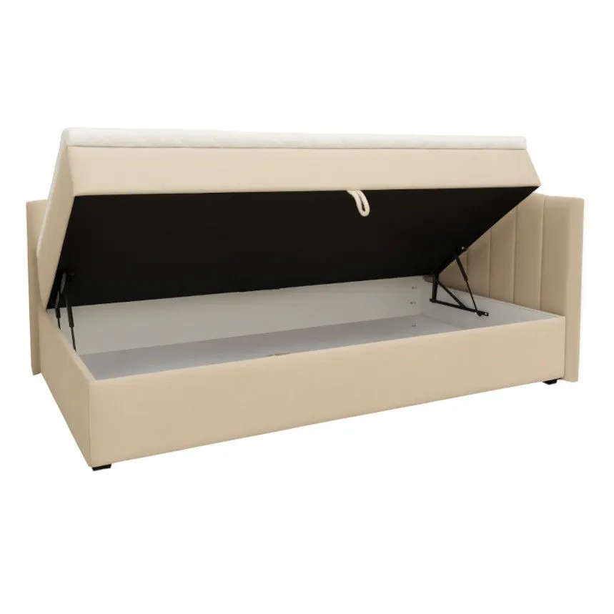 Pesukastiga voodi Ken 100x200 beež