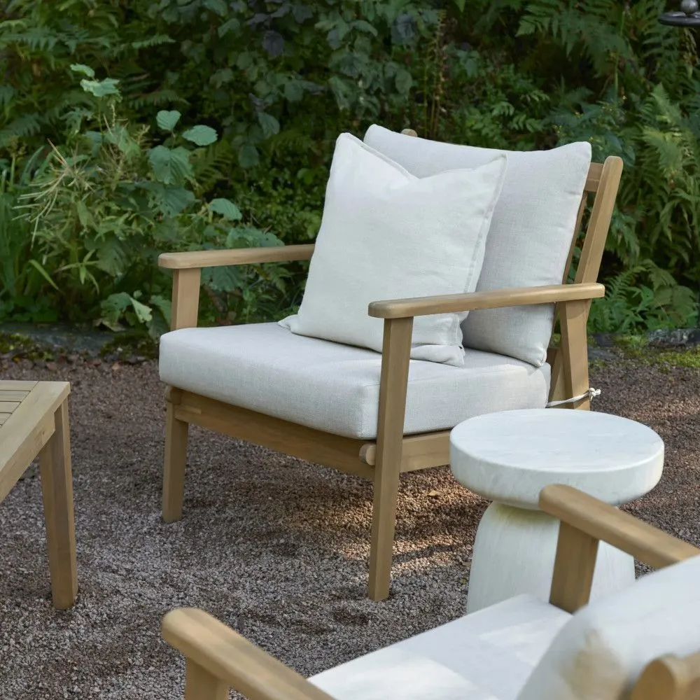 Aiamööbli komplekt Zamora laud+2 tooli+diivan kreem