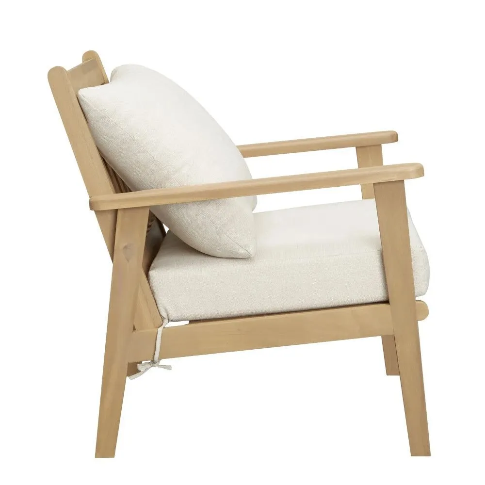 Aiamööbli komplekt Zamora laud+2 tooli+diivan kreem