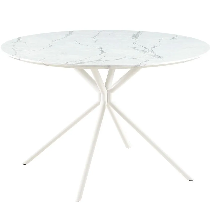 Söögilaud Bevel D120 marmor/kreem