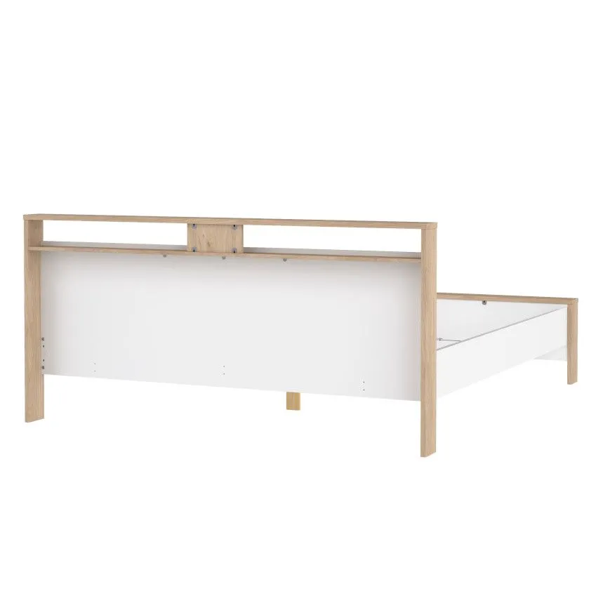 Voodi Next 180x200 hickory/valge kõrgläige