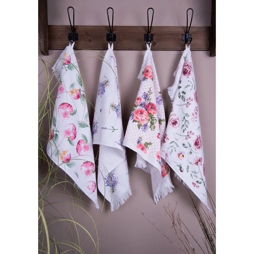 Külaliste käterätik Roosid 40x66 valge/roosa