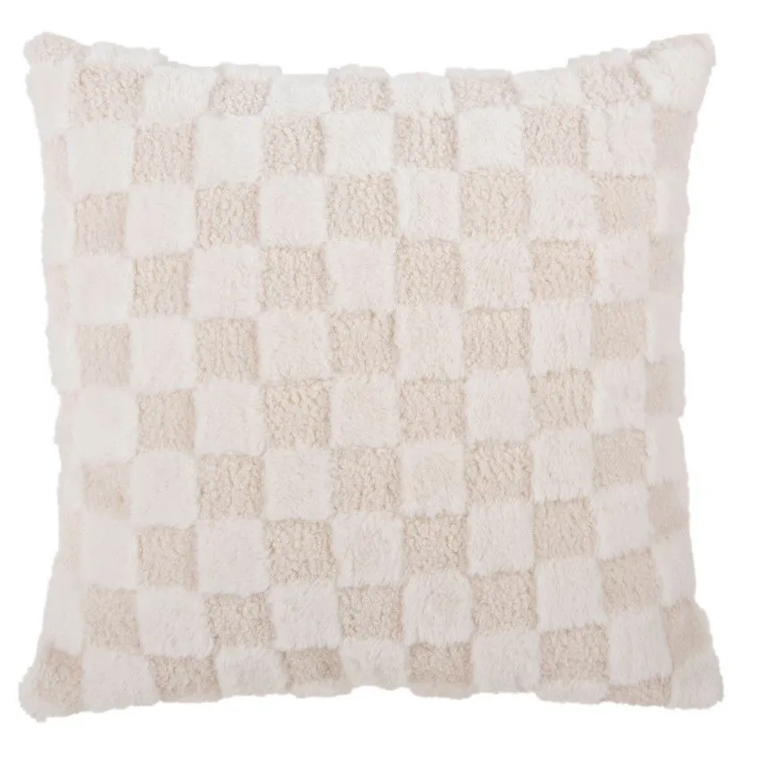 Dekoratiivpadi Checker 45x45 valge