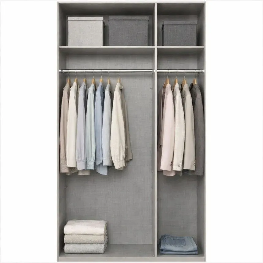 Riidekapp+peegel New York A Black 3u 135 valge