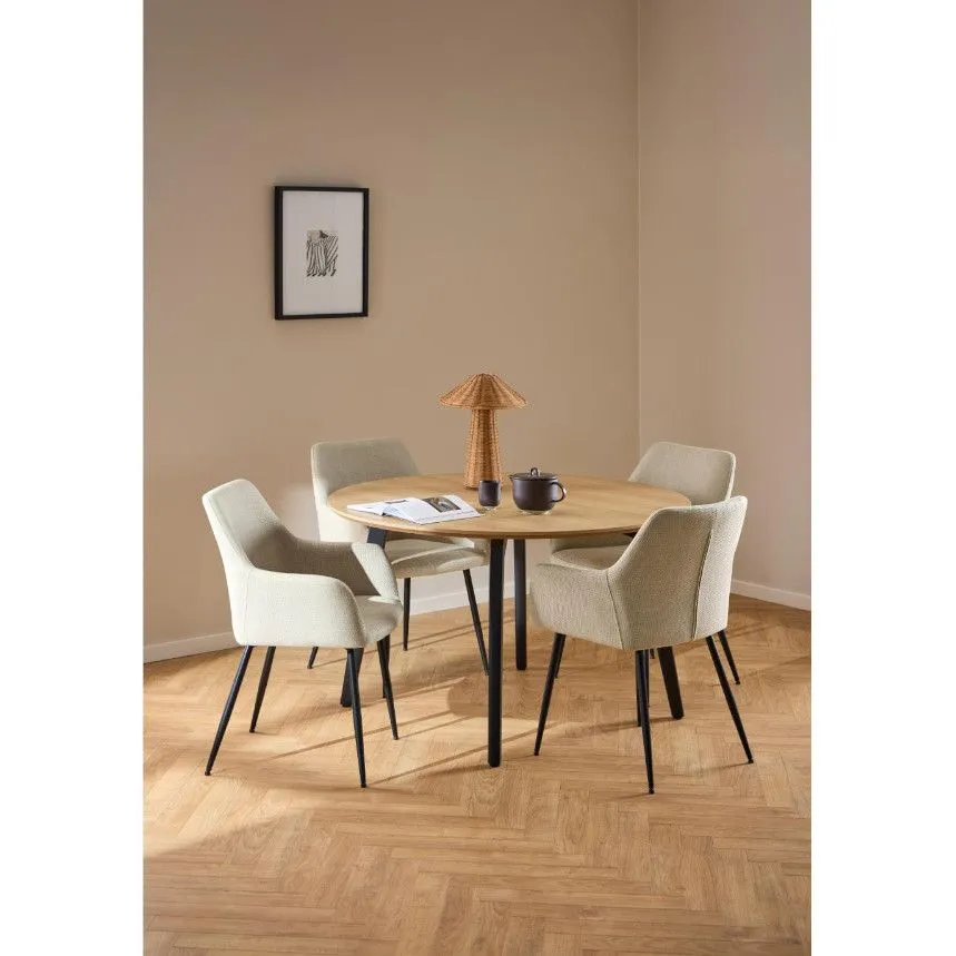 Söögilaud Ziida D120 tamm/must