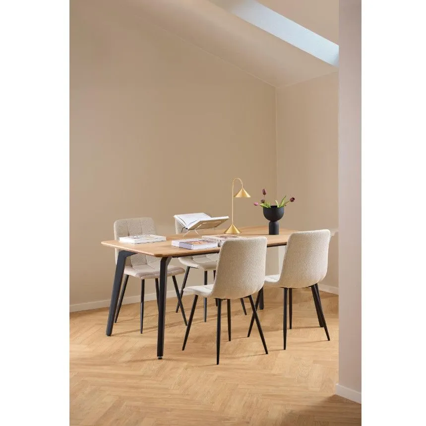 Söögilaud Ziida 160x90 tamm/must