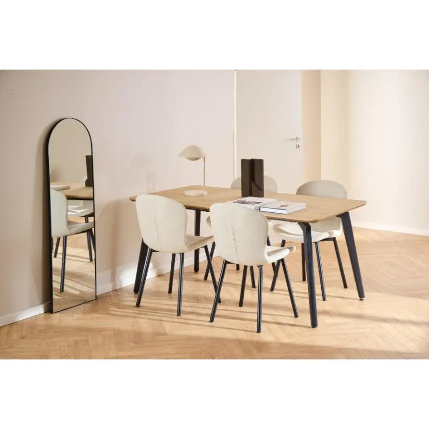 Söögilaud Ziida 160x90 tamm/must