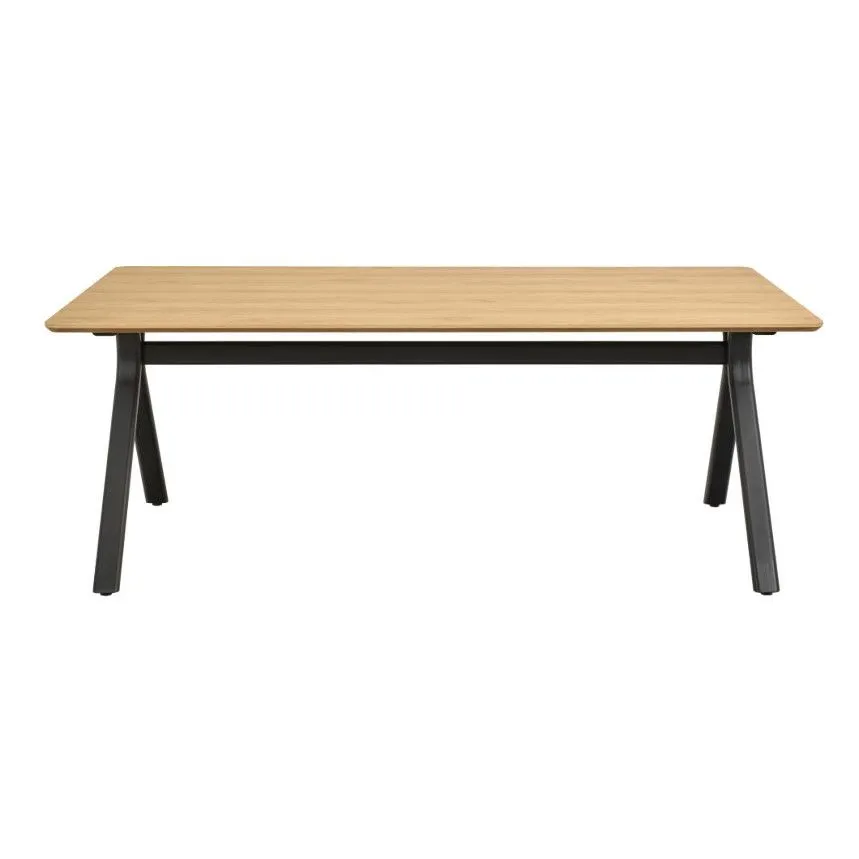 Söögilaud Ziida 200x100 tamm/must