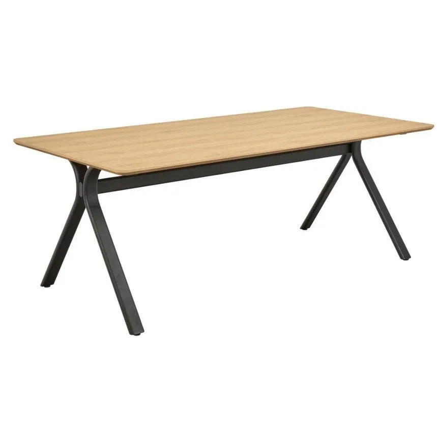 Söögilaud Ziida 200x100 tamm/must
