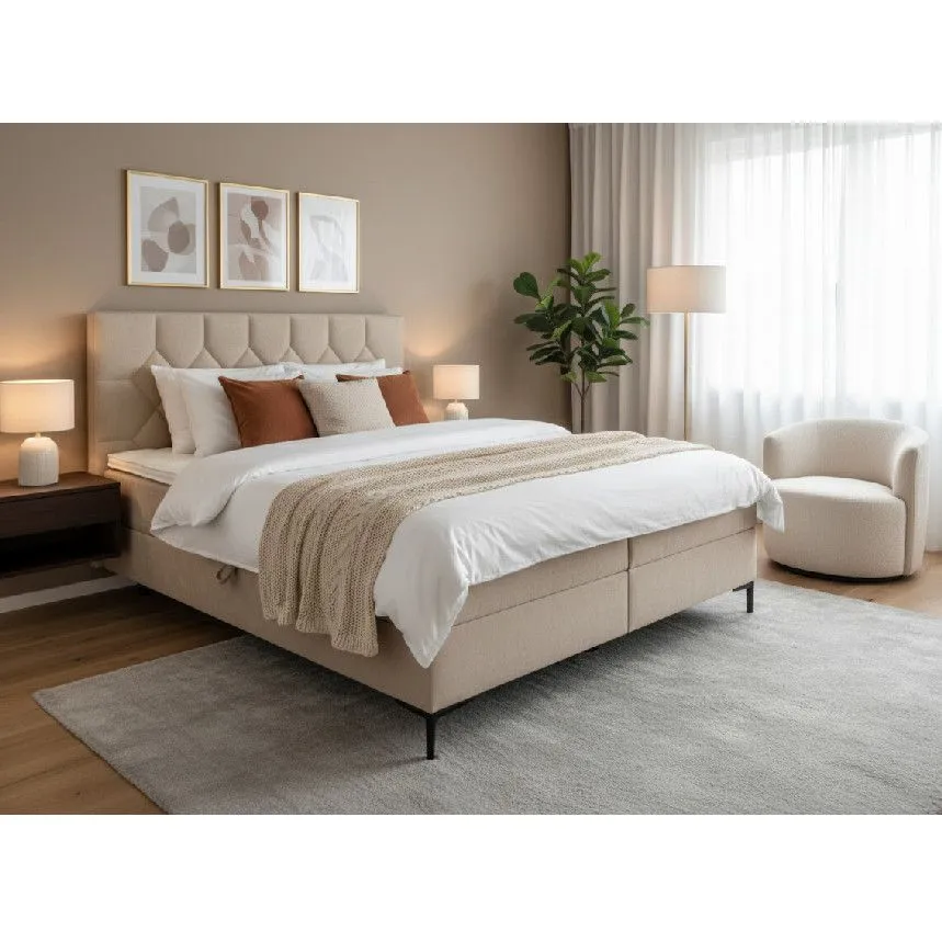 Kontinentaalvoodi KUU Säde 160x200 helebeež