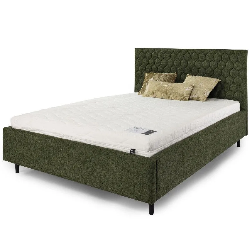 Pesukastiga voodi Carolina 140x200 roheline