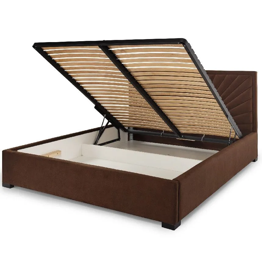 Pesukastiga voodi Cultu 160x200 kuldpruun