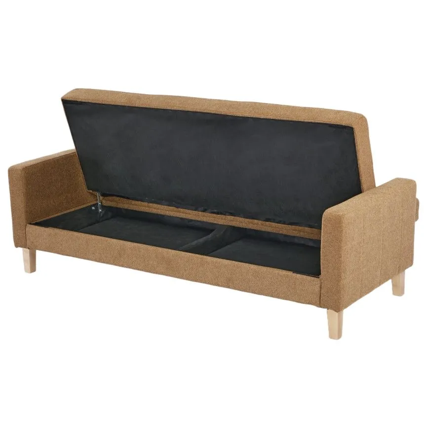 Pesukastiga diivanvoodi Ilse pruun