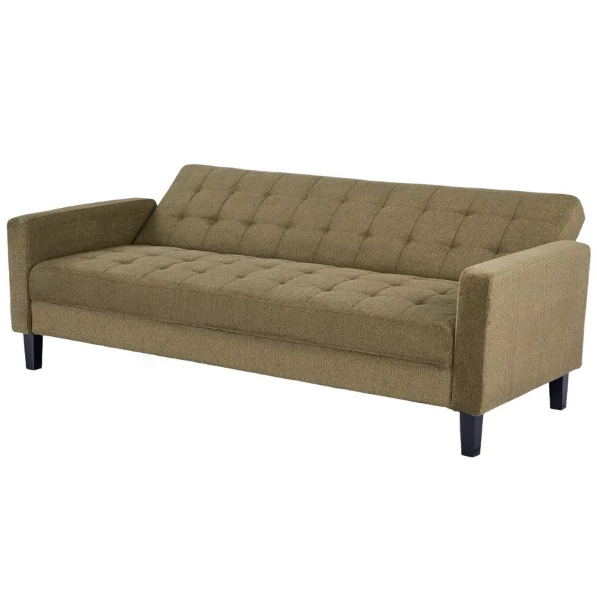 Pesukastiga diivanvoodi Ilse roheline