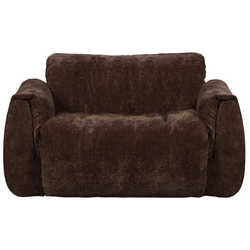 WOOOD Loveseat tugitool Baggy tumepruun