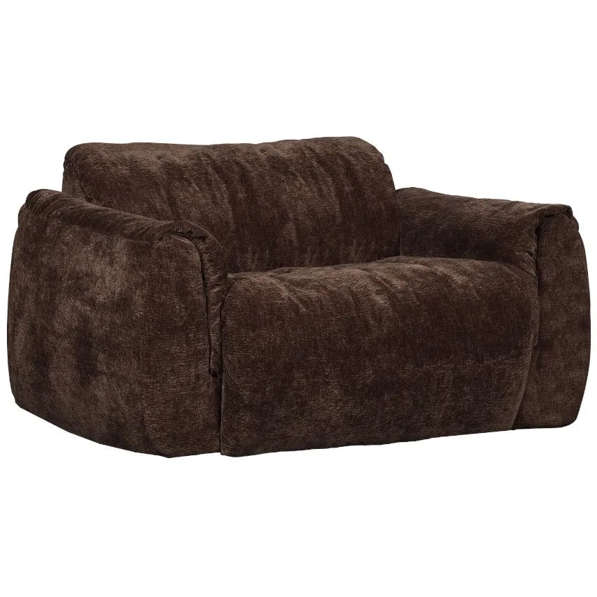 WOOOD Loveseat tugitool Baggy tumepruun
