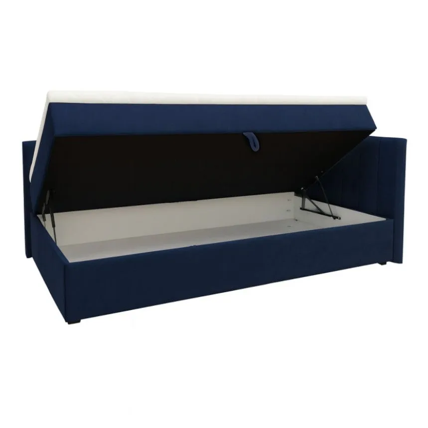 Pesukastiga voodi Ken 120x200 tumesinine
