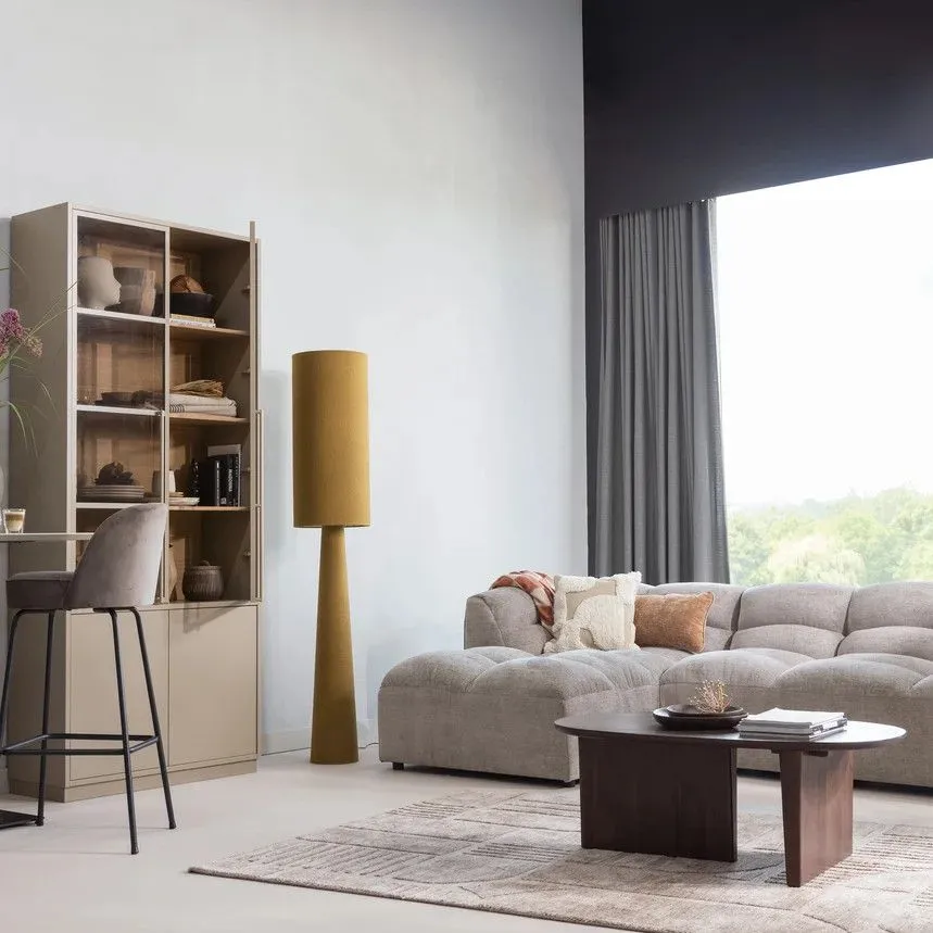 WOOOD põrandalamp Loft sinepikollane