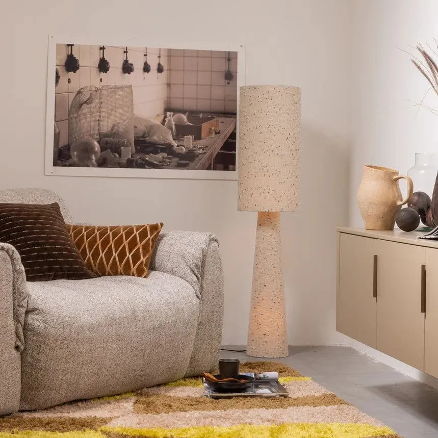 WOOOD põrandalamp Loft H130 natural/mustad täpid