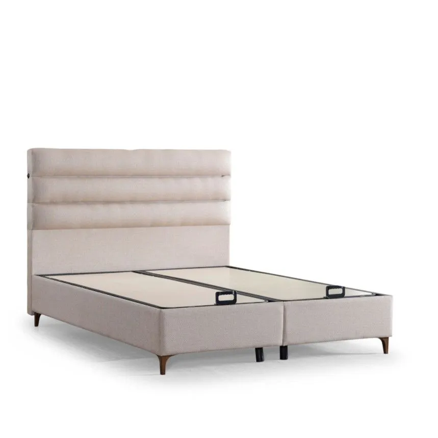 Kontinentaalvoodi Mattreda USB+valgustus 160x200 beež