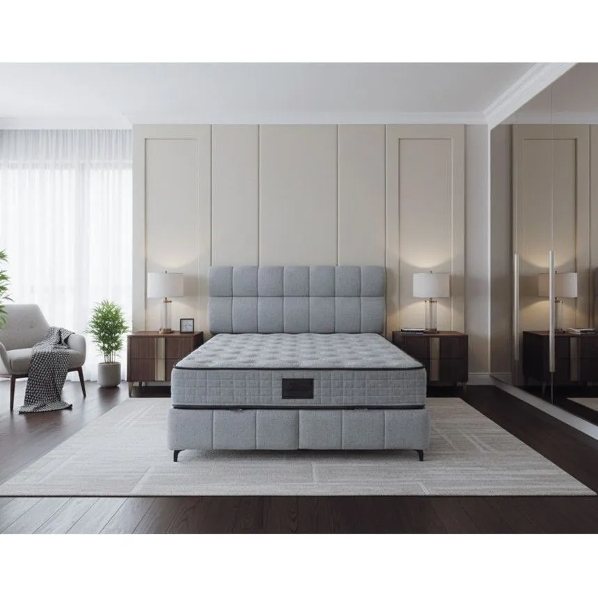 Kontinentaalvoodi Stonne 160x200 helehall