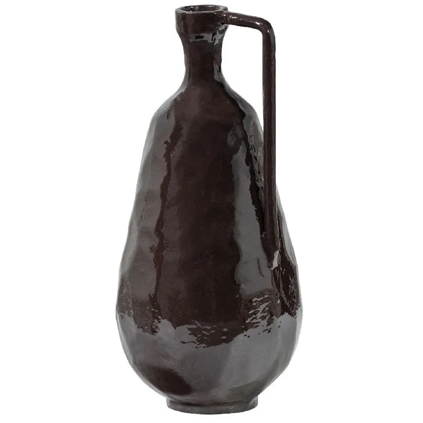 WOOOD vaas Indre H36 tumepruun