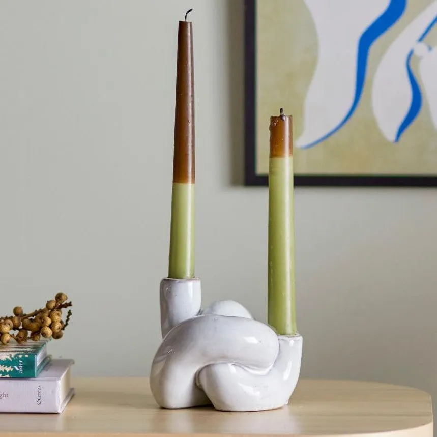 Bloomingville küünlahoidja Haydn H10 valge