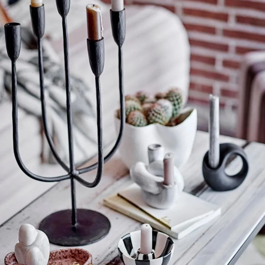 Bloomingville küünlahoidja Haydn H10 valge