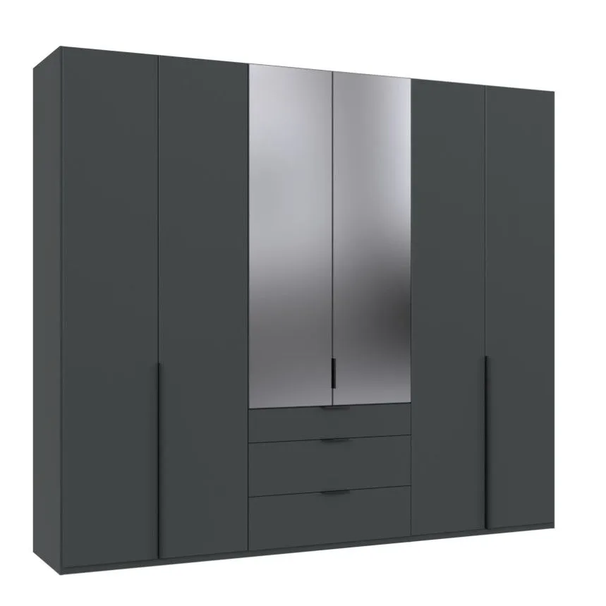 Riidekapp+peegel New York A Black 6u3s H236 grafiithall