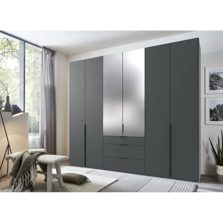 Riidekapp+peegel New York A Black 6u3s H208 grafiithall