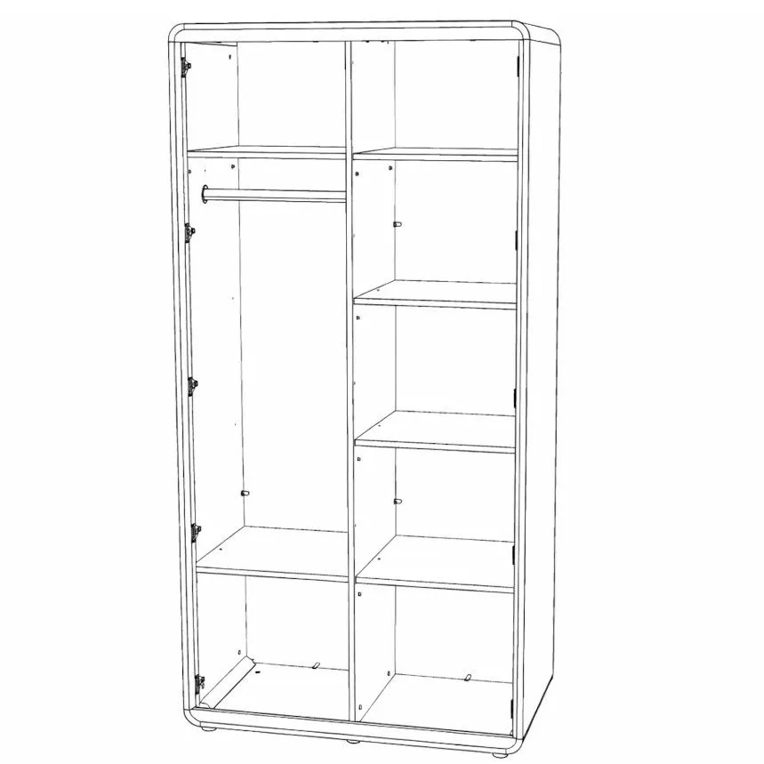 Riidekapp Lago 2u liivatamm