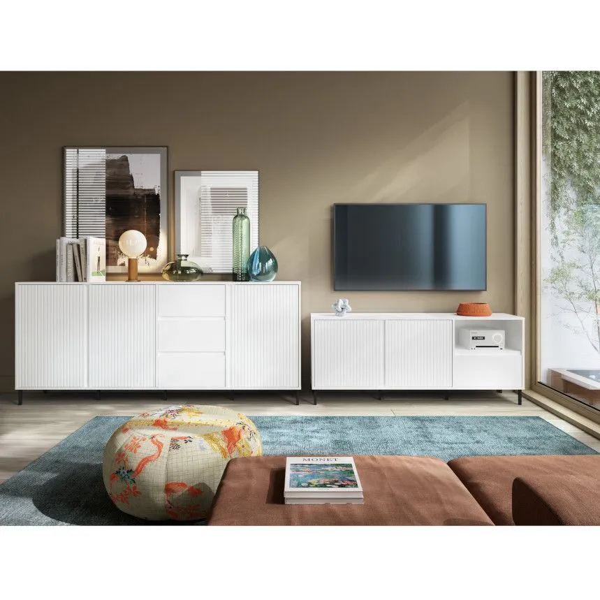 Tv-alus Avenale 2u1s valge kõrgläige