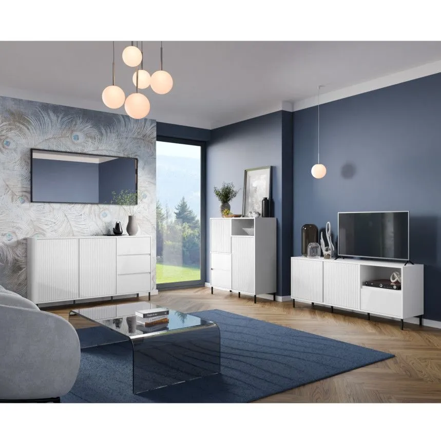 Tv-alus Avenale 2u1s valge kõrgläige