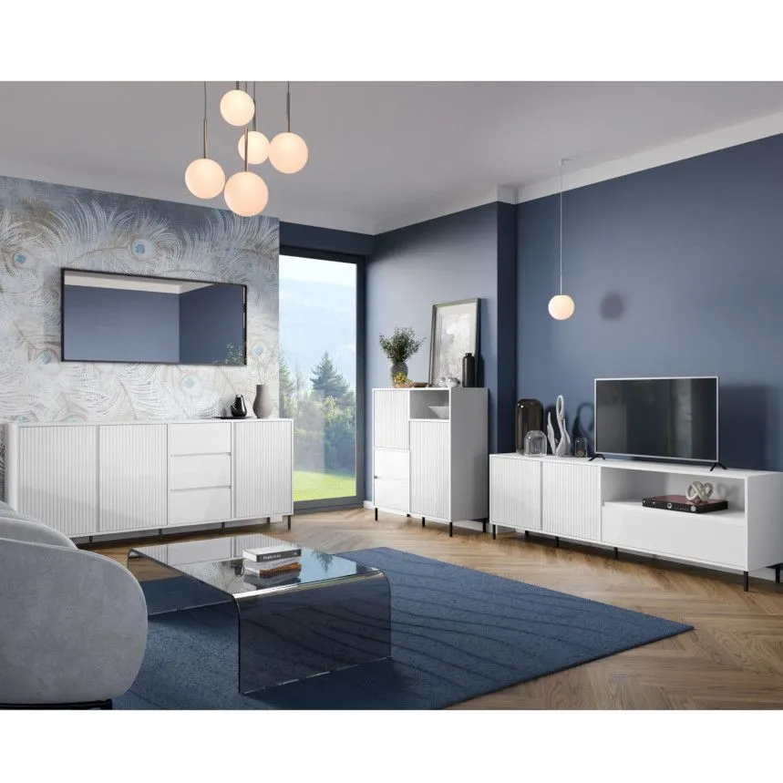 Tv-alus Avenale 2u1s valge kõrgläige