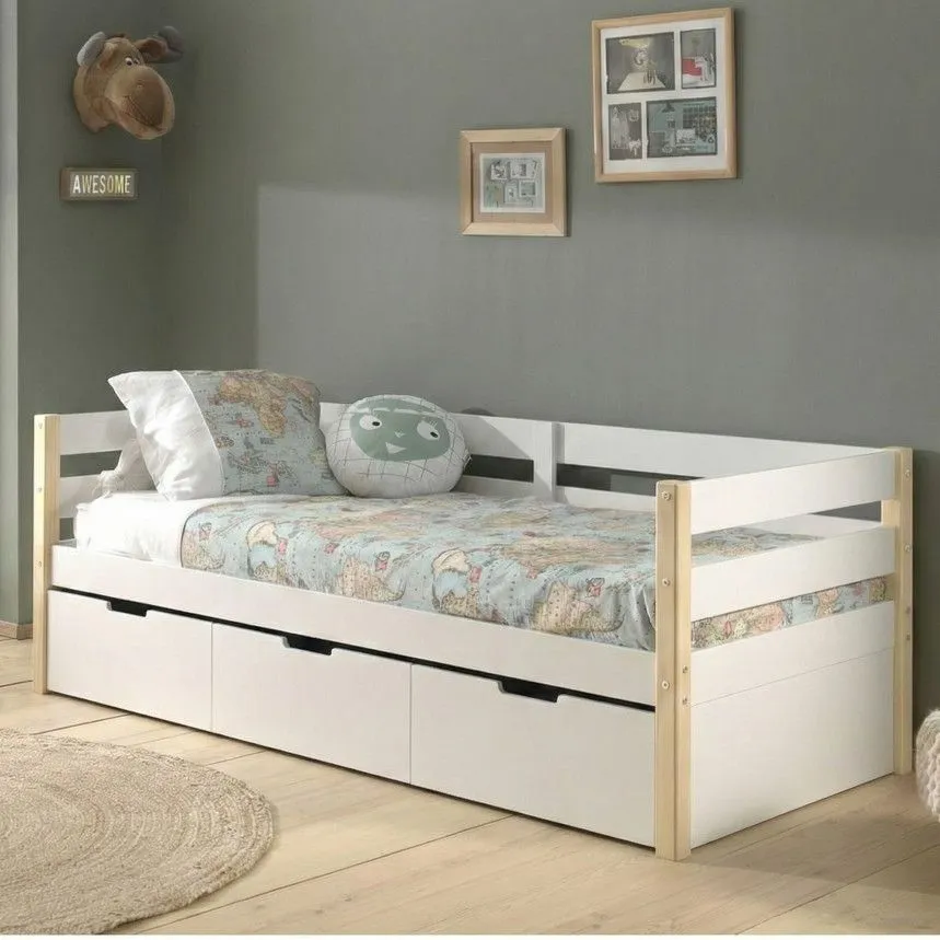 Vipack voodi Margrit+sahtel 90x200 valge