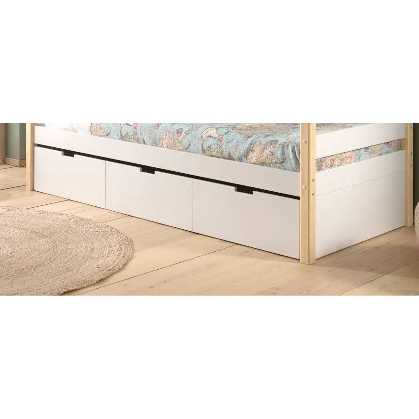 Vipack voodi Margrit+sahtel 90x200 valge