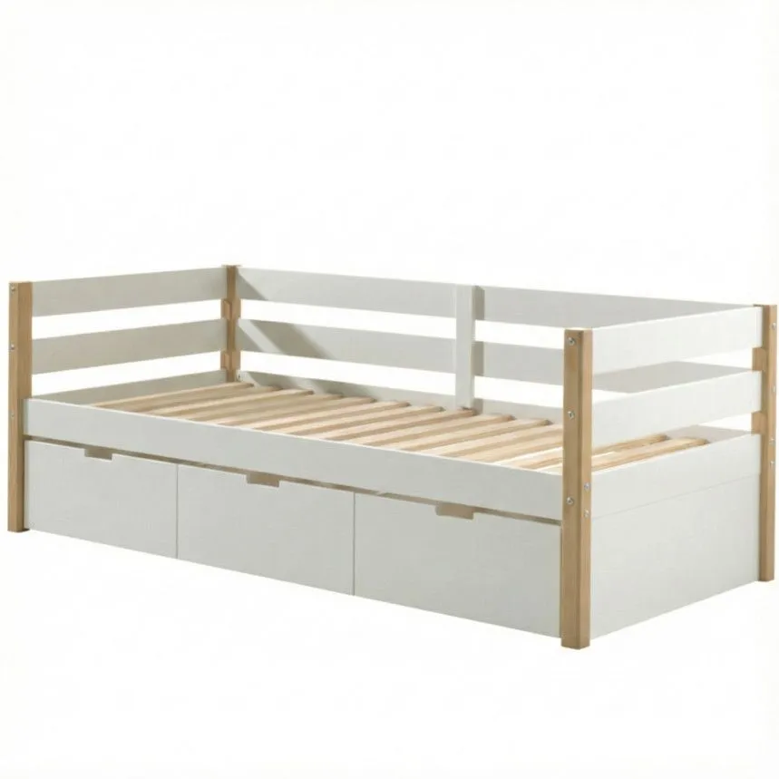 Vipack voodi Margrit+sahtel 90x200 valge