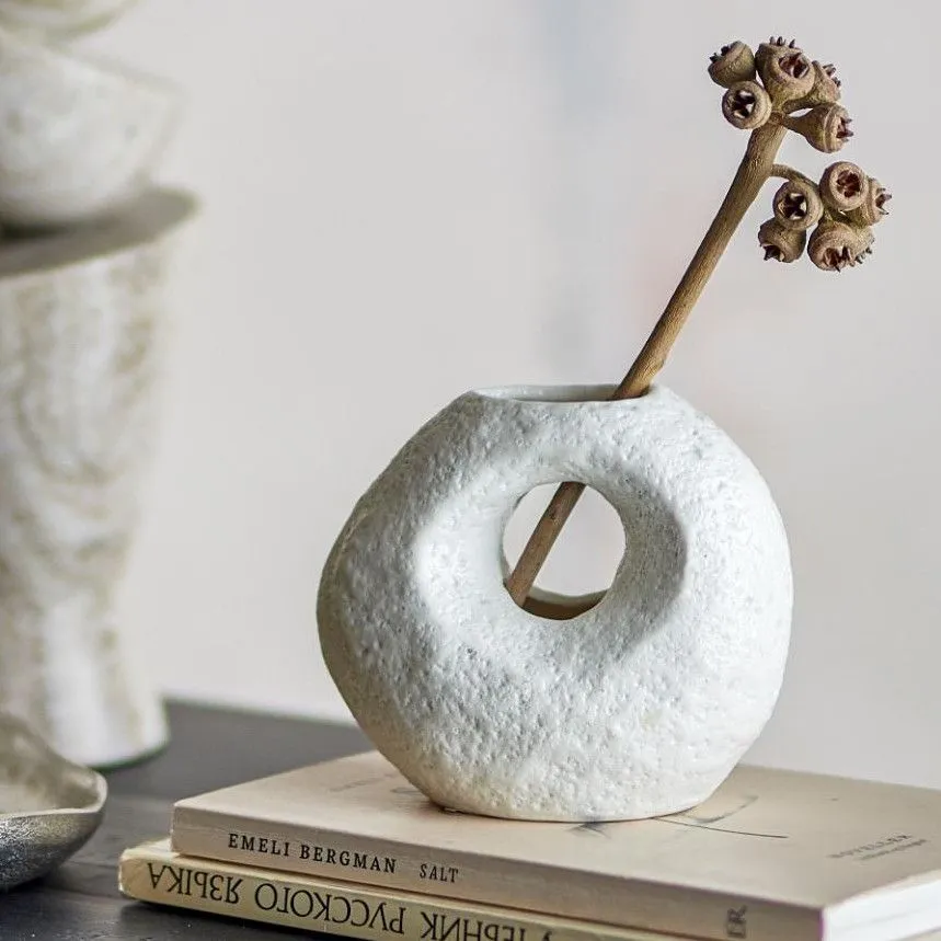 Bloomingville vaas Caia H9.5 valge