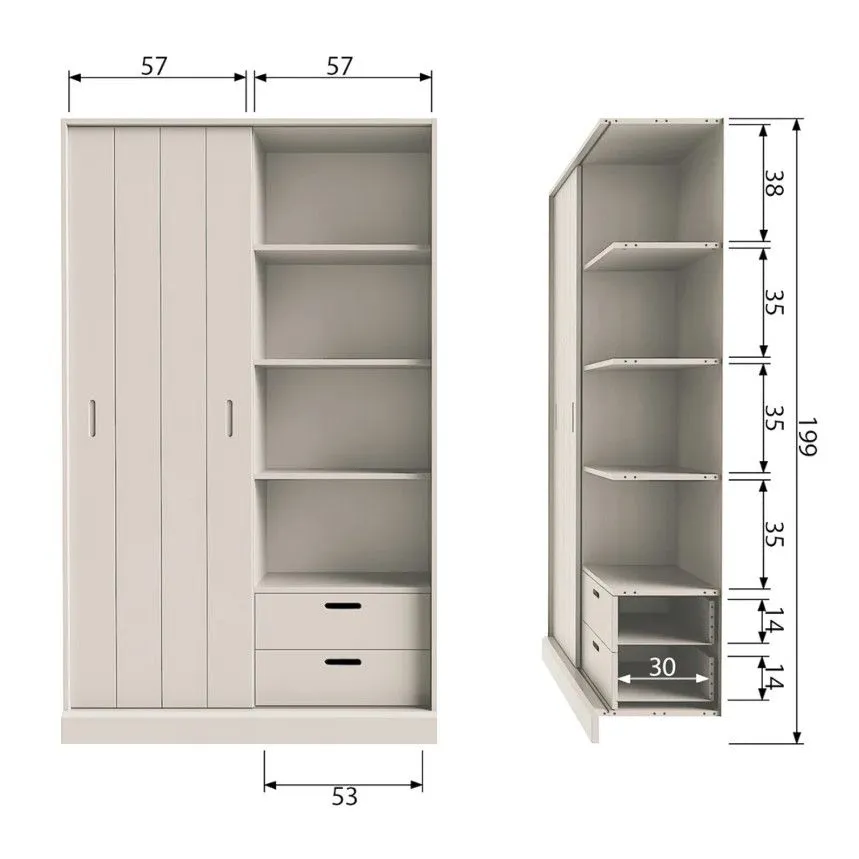 WOOOD kapp 2lu Mila hall