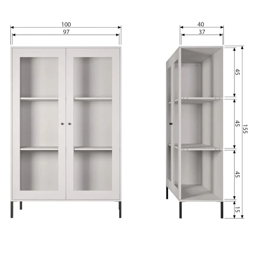 WOOOD vitriinkapp Xam 2u hall