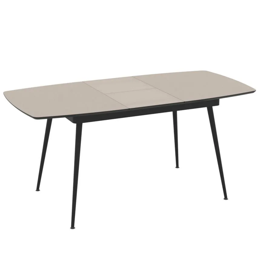 Pikendatav söögilaud Yense 80x125/165 taupe/must