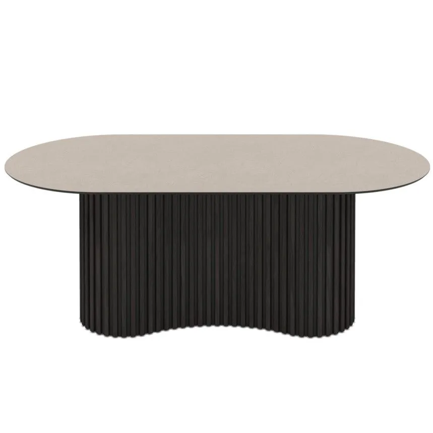 Söögilaud Oscar 100x200 taupe/must