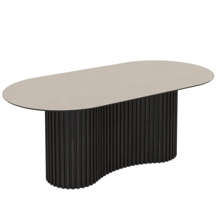 Söögilaud Oscar 100x200 taupe/must