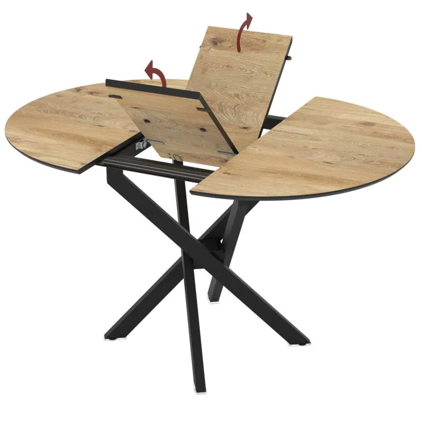 Pikendatav söögilaud Ruta 95x95/125 pruun/must