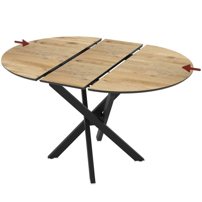 Pikendatav söögilaud Ruta 95x95/125 pruun/must